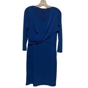 Ann Taylor Cobalt Blue Jersey Knit Stretch Dress Size 8